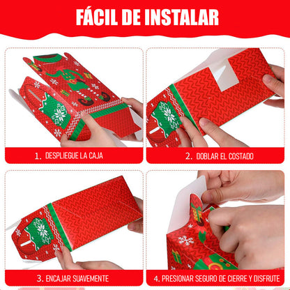 Pack X4 Cajas De Regalo Navidad Cajas De Navidad Caja Carton