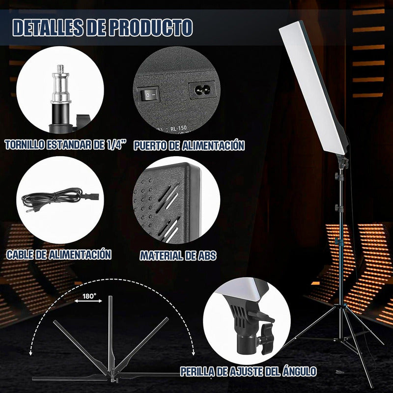 Panel Led Fotografia Panel De Luz Iluminación De Fotografía Negro Blanco/neutro/calido