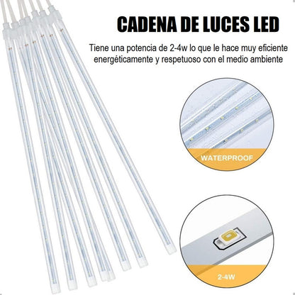 Pack X2 Luces Lluvia De Meteoritos Guirnalda Luces Navidad Multicolor