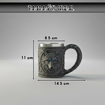 Taza Grande Taza Lobo Game Of Throne Tazon Mug Acero Inoxida A28