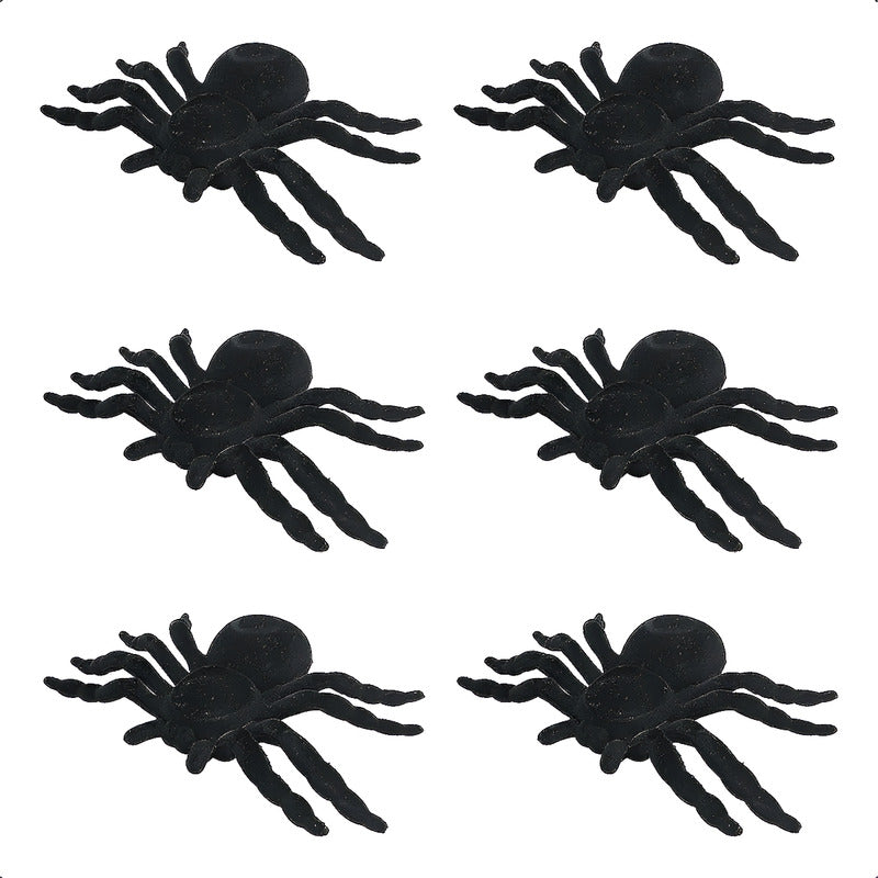 Araña Decoracion Halloween Pack 6 Arañas Decorativa Fiestas