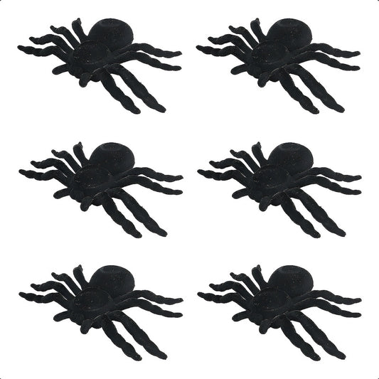 Araña Decoracion Halloween Pack 6 Arañas Decorativa Fiestas