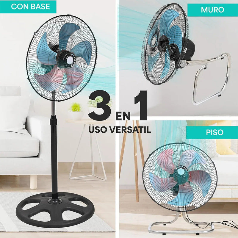 Ventiladores Metalicos Ventilador Pedestal Ventilador Indoor Ventiladores Pie Turbo Aspas Metalicas 50hz Ventilador Pared 5 Aspas 50w 3 Velocidades Diametro 50cm Okshop