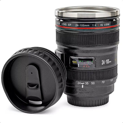 Tazon Taza Mug Vaso Lente Camara Termico Coffe Vaso Camara Tazones Grandes Acero Inoxidable 350ml Okshop Taza Caffé Plastica Tipo Camara Vaso Cafe Abs Vasos Para Cafe Negro/lente