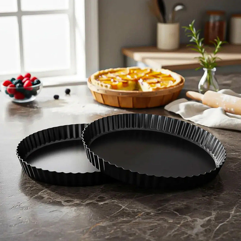 Pack 2 Molde Para Tartaletas Molde Desmontable 24cm Moldes Gris