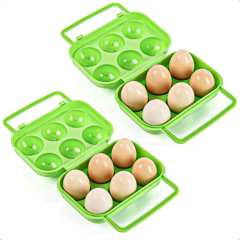 Pack 2 Organizador Huevos Dispensador Huevos Porta Huevos Verde