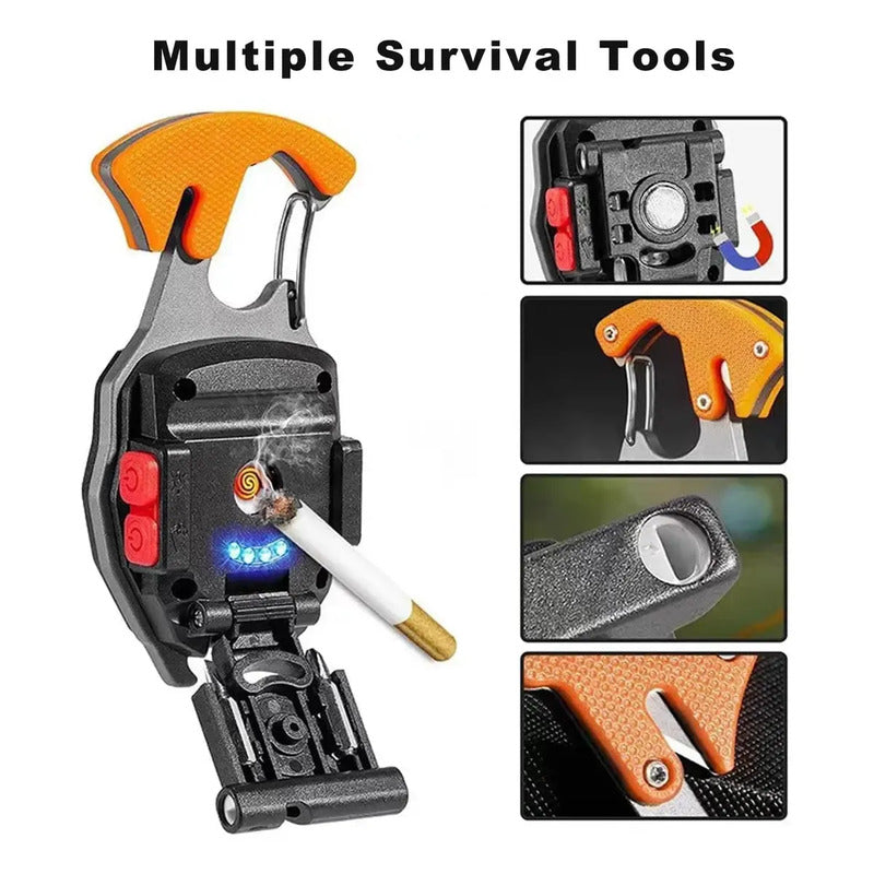 Luz De Emergencia Luz Trabajo Recargable Portatil Multifunci Negro