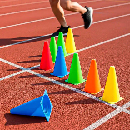 Set 3 Valla De Entrenamiento Valla De Salto 6 Conos 18 Cm Naranja