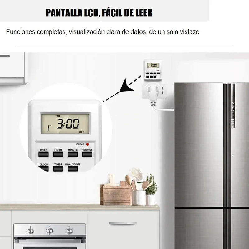 Enchufe Timer Digital Programable Temporizado 24h Timer Enchufe Digital Okshop Enchufe Digital Enchufe Programable Temporizador Dimmer 24hrs Enchufe Inteligente Timer Digital Programable