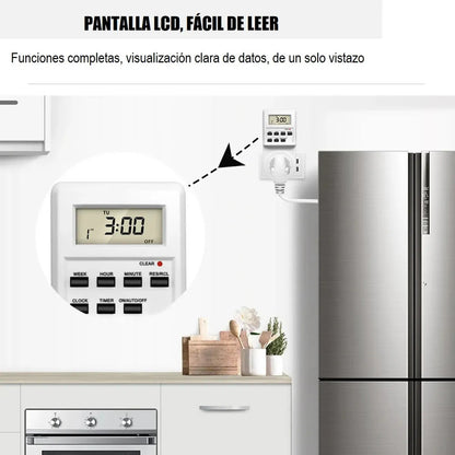 Enchufe Timer Digital Programable Temporizado 24h Timer Enchufe Digital Okshop Enchufe Digital Enchufe Programable Temporizador Dimmer 24hrs Enchufe Inteligente Timer Digital Programable