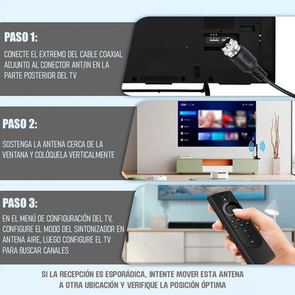 Antena Digital Tv Exterior Antena Para Tv Hd Antena Smart Tv Amplificador Antena Tv Vhf 4k Interiores Okshop Antena Digital Para Tv Conector Coaxial Antena Tv Hd Antena Para Smart Tv Plastico