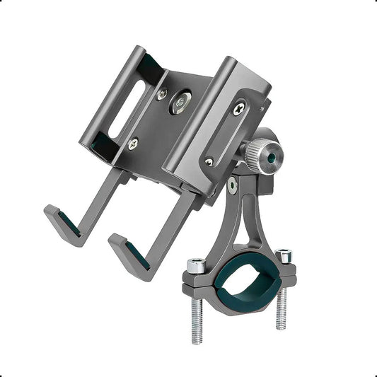 Porta Celular Aluminio Soporte Para Celular Bici Regulable Gris