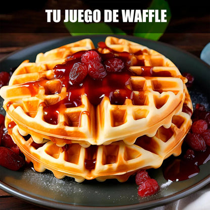 Waflera Sandwichera Maquina Para Hacer Waffles Mini Waflera Maquina Para Hacer Waffles Teflón Superficie Antiadherente Waflera Chile Semiautomática Desayunos Doble Horneado Okshop