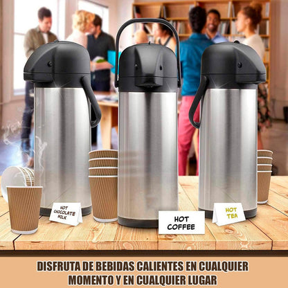 Termo Sifon Termo 1.9 L Termo Para Cafe Termo Agua Caliente Negro/gris