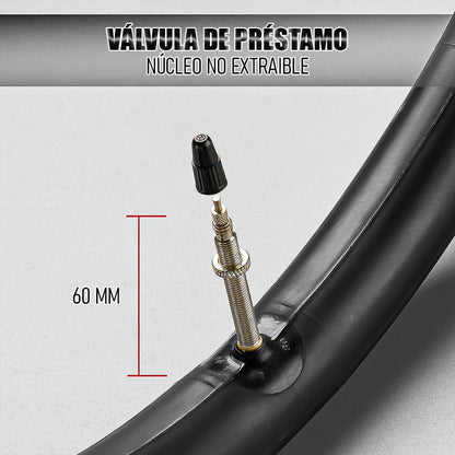 Pack 2 Camara Bicicleta Camara Para Bicicleta 700x23 Camara Presta Negro