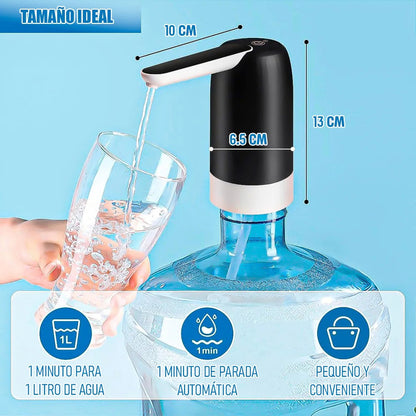 Dispensador De Agua Portátil Eléctrico Negro Okshop Usb X4