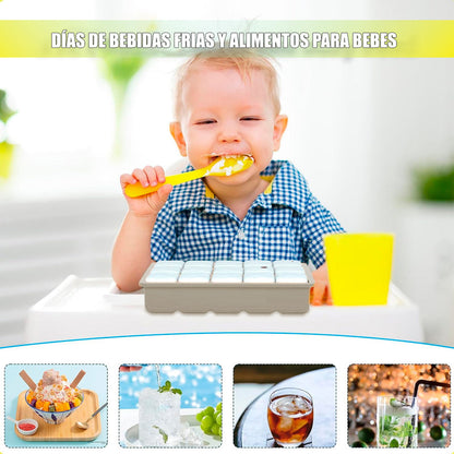 Molde De Hielo Cubetas De Hielo Bandeja Silicona Para Hielo Cubetera Antiadherente Fiestas Frutas Moldes Para Hielo Libre Bpa Flexible Restaurantes Hielera Bares Okshop