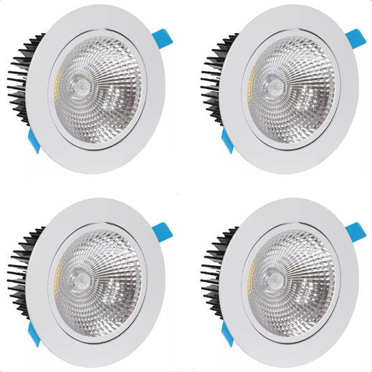 Pack X4 Focos Led Embutidos 7w Luz Fria Led Focos Led Embuti