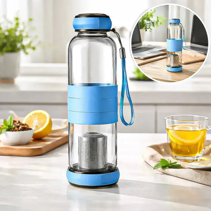 Infusor De Té Okshop Botella De Vidrio Amarillo