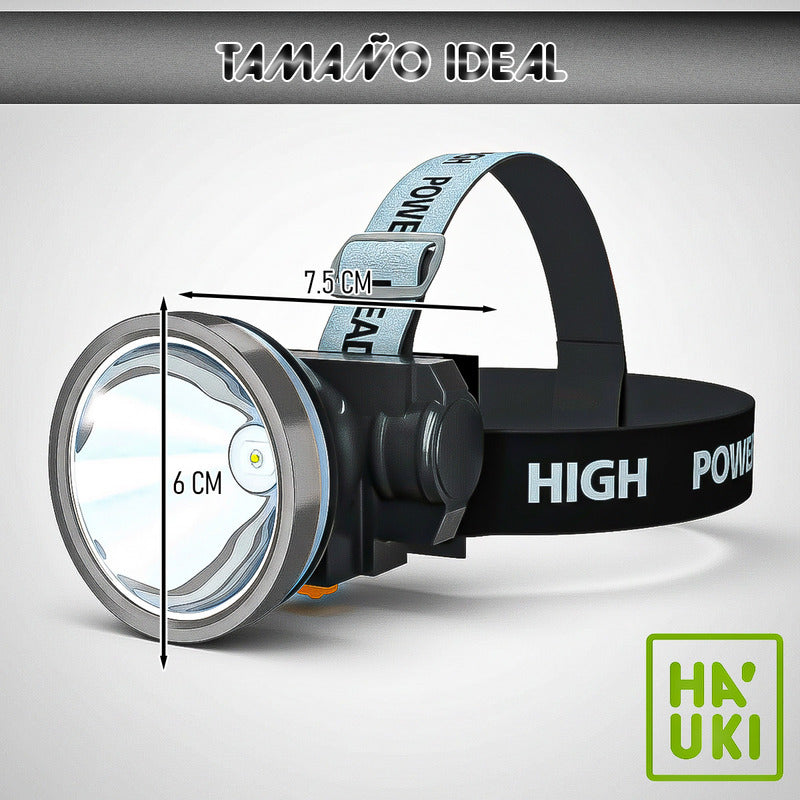Linterna De Cabeza Linterna Led Linterna Recargable Frontal Blanco Negro