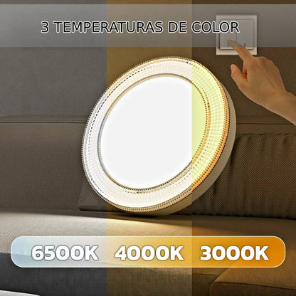 Lamparas Dormitorio Techo Foco Led 18w Pack2 Focos Led Techo Blanco