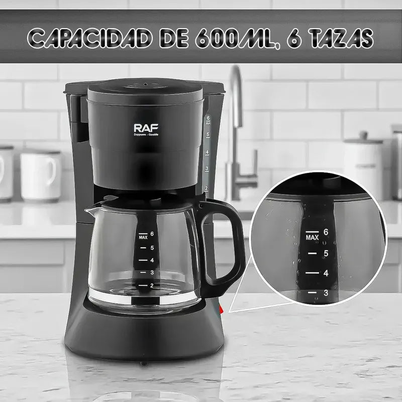 Cafetera Electrica Maquina De Cafe Cafetera 6 Tazas Cafetera De Goteo Okshop Máquinas De Café Con Filtro Cafetera Electrica 600w Cafeteras Automaticas Cafeteras 6 Tazas Negro Con Cuchara