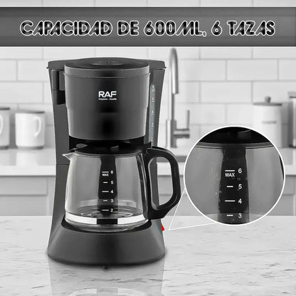 Cafetera Electrica Maquina De Cafe Cafetera 6 Tazas Cafetera De Goteo Okshop Máquinas De Café Con Filtro Cafetera Electrica 600w Cafeteras Automaticas Cafeteras 6 Tazas Negro Con Cuchara