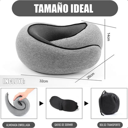 Almohada Para Cuello Cojin Para Cuello Almohada De Viaje Cojin Cervical Viaje Hipoalergenico Algodón Transpirable Almohada Cuello Para Viajes Antibacteriana Cojin Cervical Antihongos Amarillo Okshop