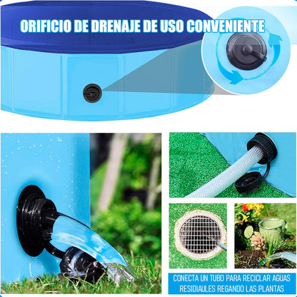 Piscina Para Perros Piscina Plegable Mascotas Perro 80x20cm