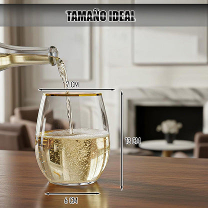 Set 4 Vasos Vasos De Vidrio Vaso Vidrio 580ml Copas De Vino Vasos