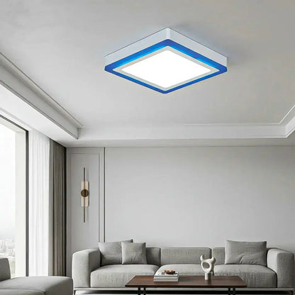 Plafón Led Okshop Cuadrado De 12w Con Luz Blanca Para Techo Blanco