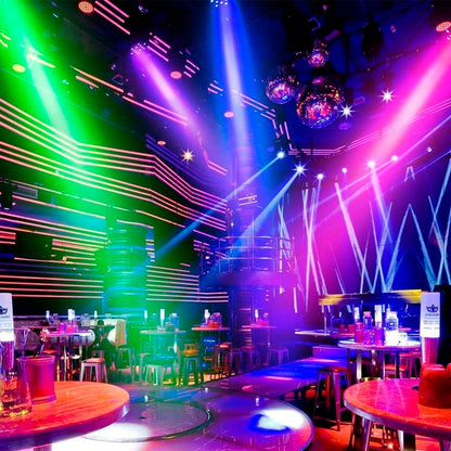 Foco Led Fiesta Luz Elestrodoscopica Led Luz Robotica 36 Led Negro