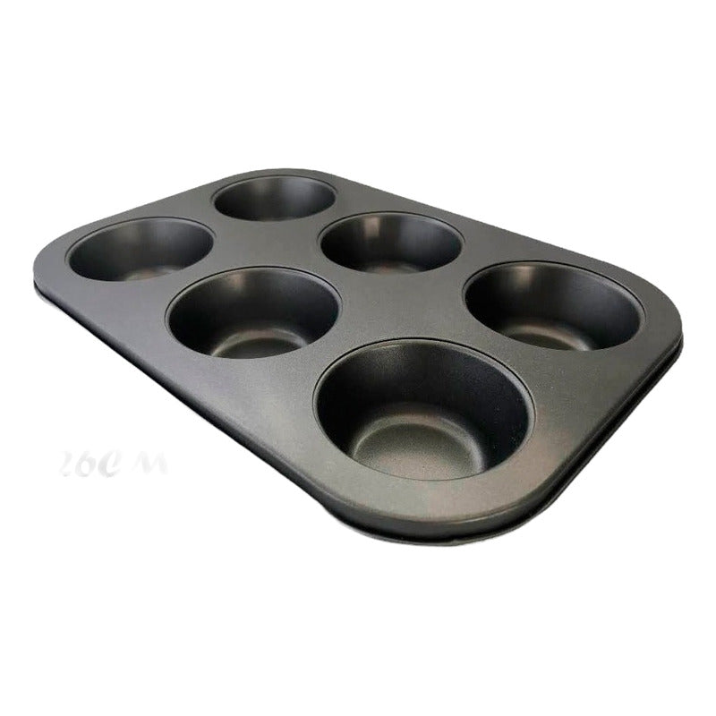 Molde Metal Para Cupcake Muffins Economico 6und Gris