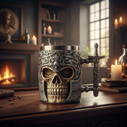 Taza De Cafe Calavera Taza De Cerveza Taza De Acero Taza Cer Gris A514