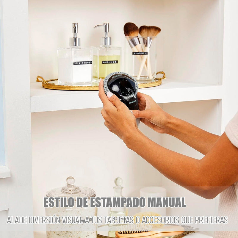 Rotuladora Manual Etiquetadora En Relieve 3d Estampadora Negro