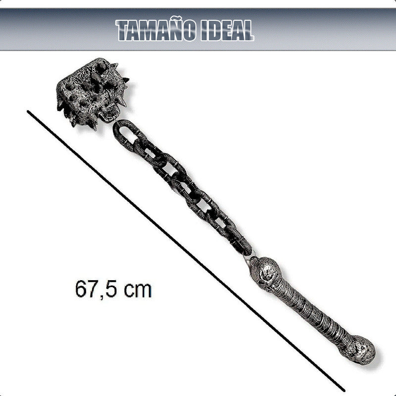 Juguete Plástico De Halloween Maza Mangual Con Cadena