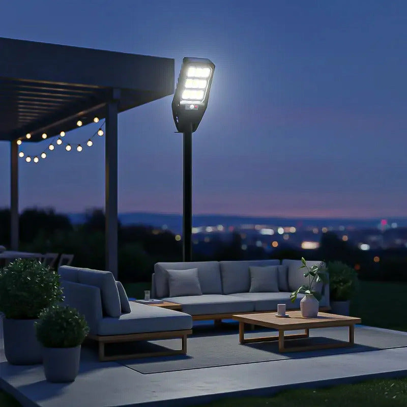 Pack 2 Foco Led Solar 100w Foco Solar Exterior Focos Solares Negro Blanco Frío