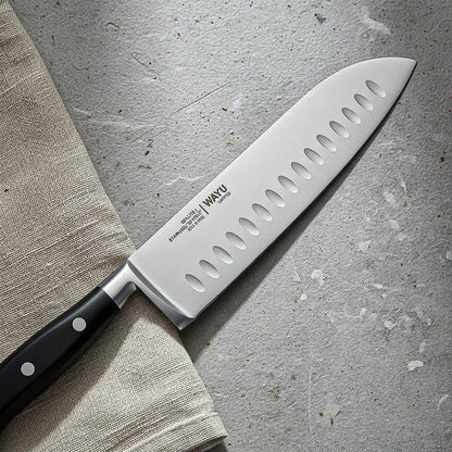 Cuchillo Chef Profesional Cuchillo Santoku Wayu Cuchillo Coc Negro