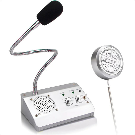 Microfonos Amplificadores Intercomunicador Bancos Citofonos Amplificador De Audio Metal Sistema De Intercomunicación Ventana Bancaria Microfono Podcast Aleacion Aluminio Okshop