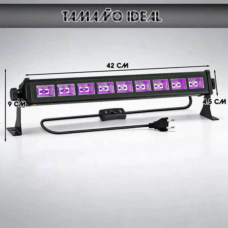 Barra Uv Led Luz Negra De 43cm Para Fiestas Y Escenario