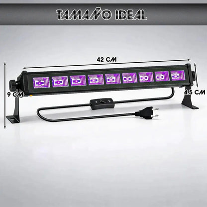 Barra Uv Led Luz Negra De 43cm Para Fiestas Y Escenario