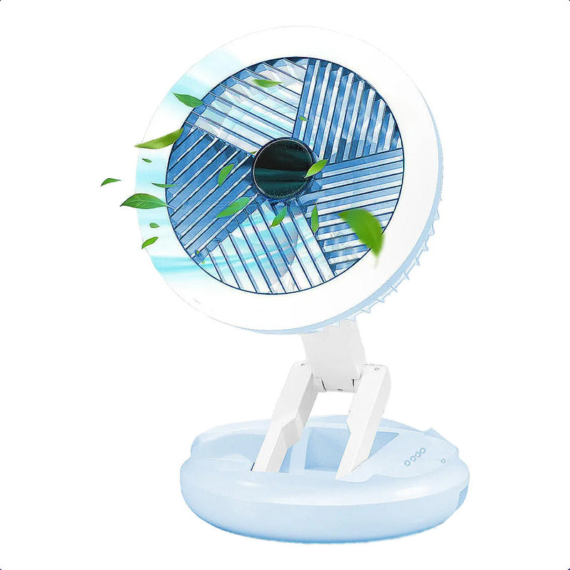 Ventilador Portatil Ventilador De Escritorio Ventilador Led Azul