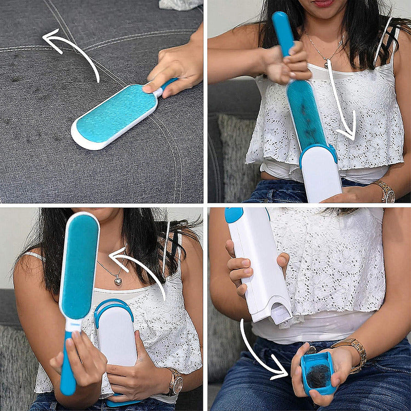 Cepillo Para Perros Quita Pelusa De Mascotas Saca Pelusas Azul