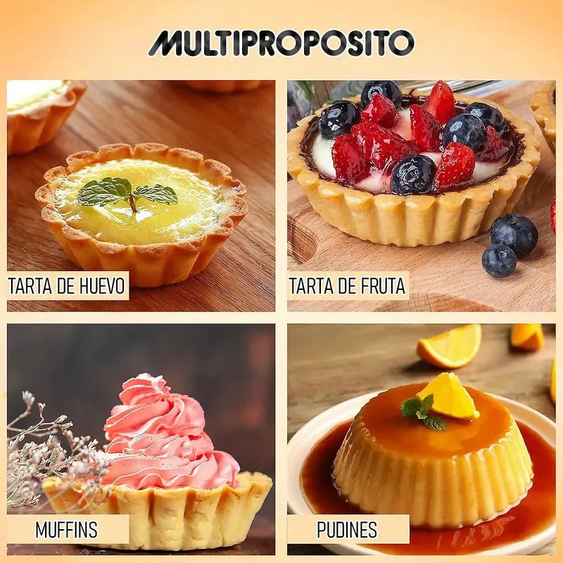 Moldes Tartaletas Molde Para Cupcakes Pack 6 Mini Moldes Tartaleta Okshop Moldes Para Tartas De Huevo Mini Moldes Metal Moldes Antiadherentes Moldes Para Horno Mini Moldes Para Tartaletas Gris