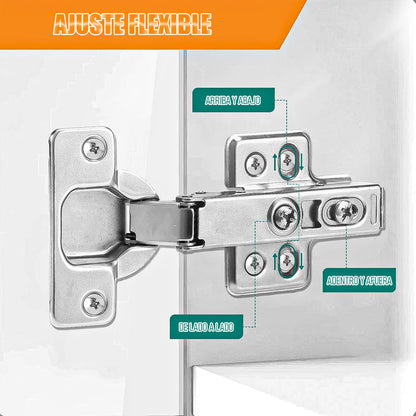 Pack 4 Bisagras Para Muebles Bisagra Cierre Suave Bisagras