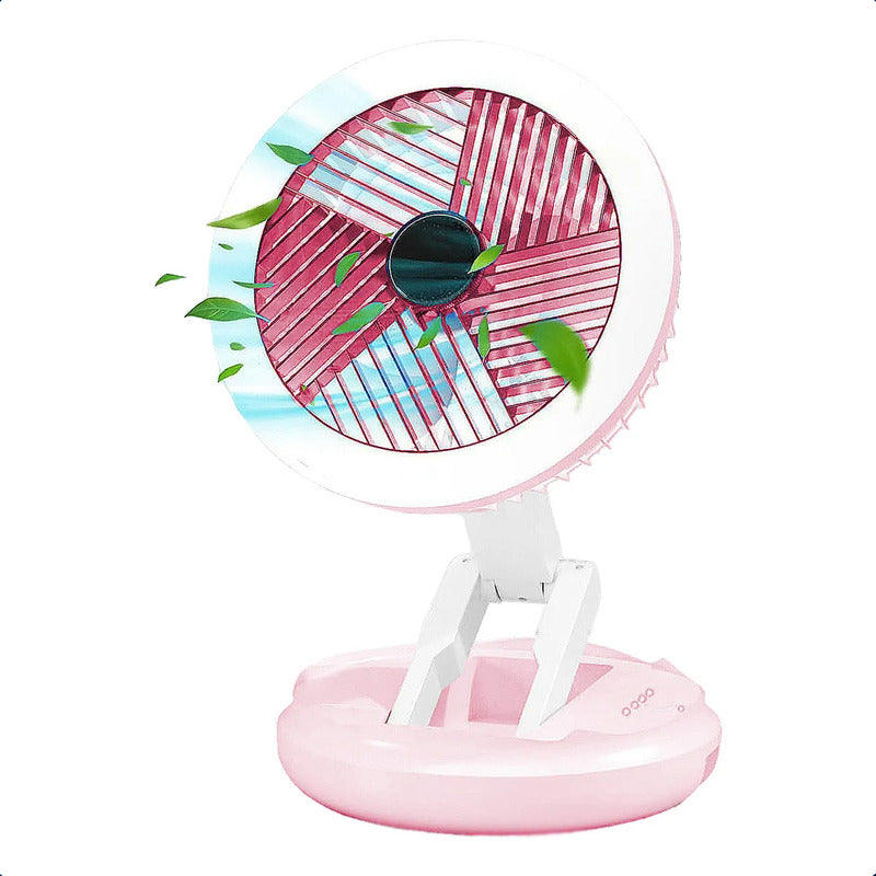 Ventilador Portatil Ventilador De Escritorio Ventilador Led Rosa