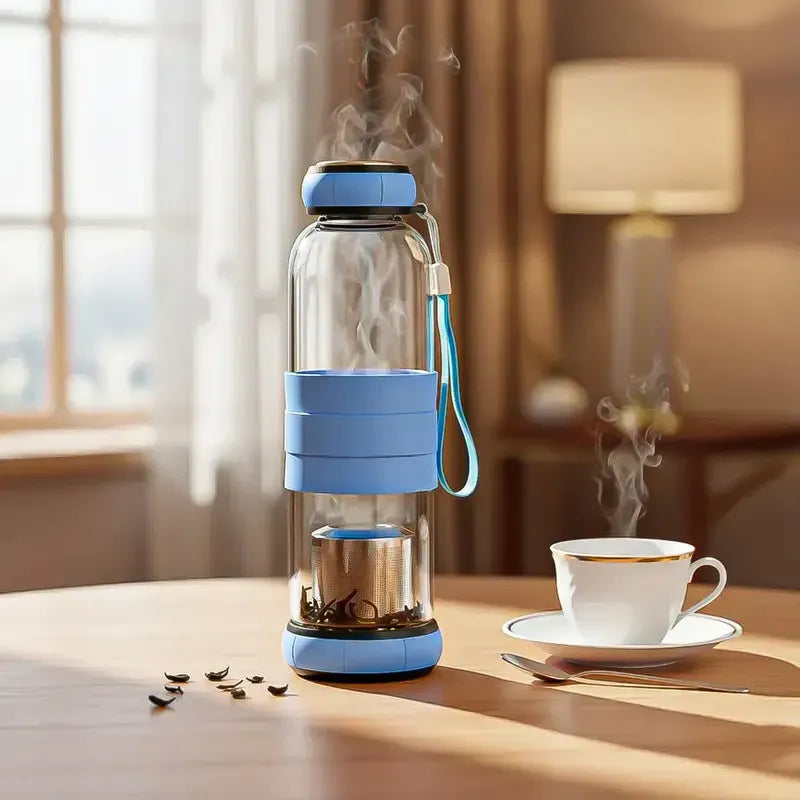 Infusor De Té Okshop Botella De Vidrio Amarillo
