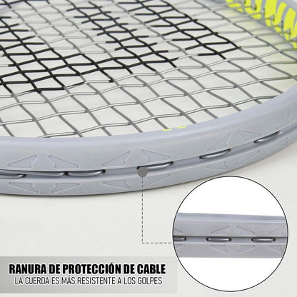 Raqueta De Tenis Amateur Raqueta Para Adultos + Funda Azul Acero 0