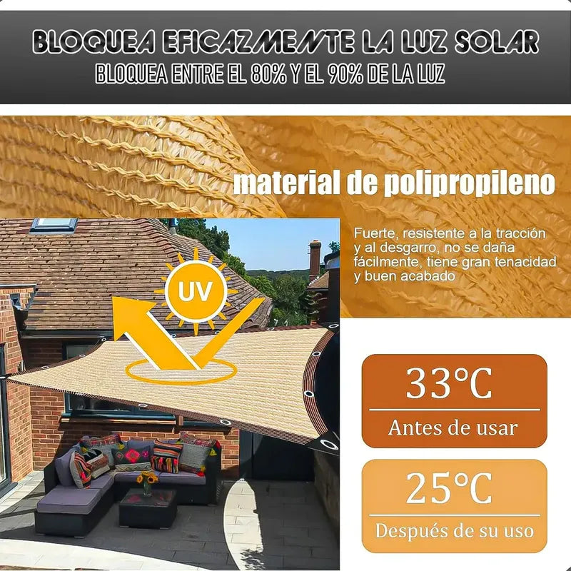 Toldo Vela 3x5 Toldo Rectangular Malla Sombreadora Lona 3x5 Beige Okshop Lona Sombreadora Malla Sombra Exterior Lona Para Exteriores Malla Sombra 5x3 Metros Toldo Vela 3x5 Metro Toldo Terraza Okshop