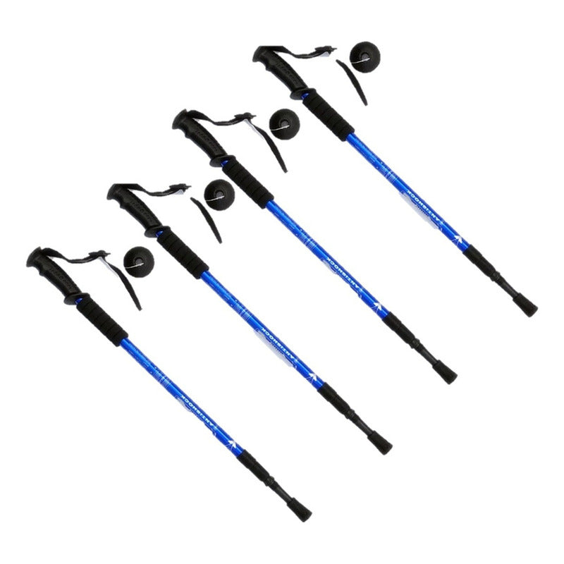 Bastones De Trekking Baston Trekking Pack 4 Baston Senderismo Bastones Trekking Aluminio Plegable Okshop Baston Trekking Antishock Acero Ajustable Baston De Trekking Mango Antideslizante Azules